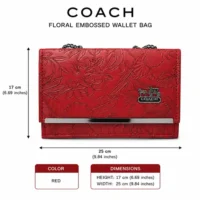 COACH HAND BAG IN RED COLOR
